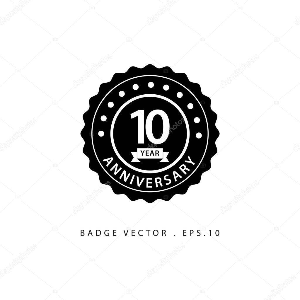 10 Year Anniversary Vector Template Design Illustration
