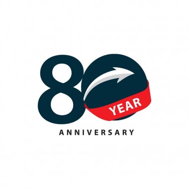 Seksen Yıl Yıldönümü Vektör Şablonu Tasarım Çizimi