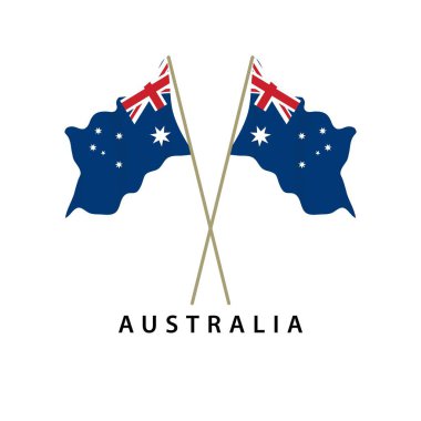 Avustralya Bayrak Vektör Şablonu Tasarım İllüstrasyon