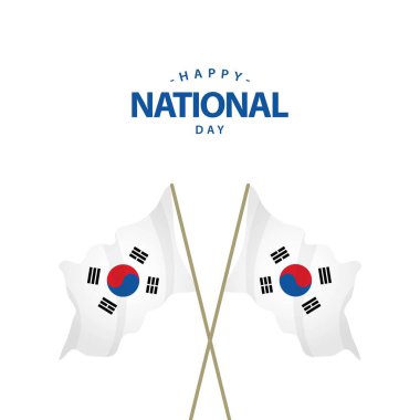 Happy Korea Republic National Day Vektör Şablonu Tasarım İllüstrasyon