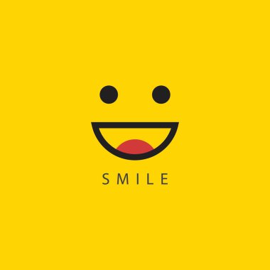 Smile vektör şablon tasarım Illustration