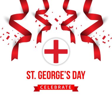 St George's Day Kutlamak Vektör Şablontasarım İllüstrasyon