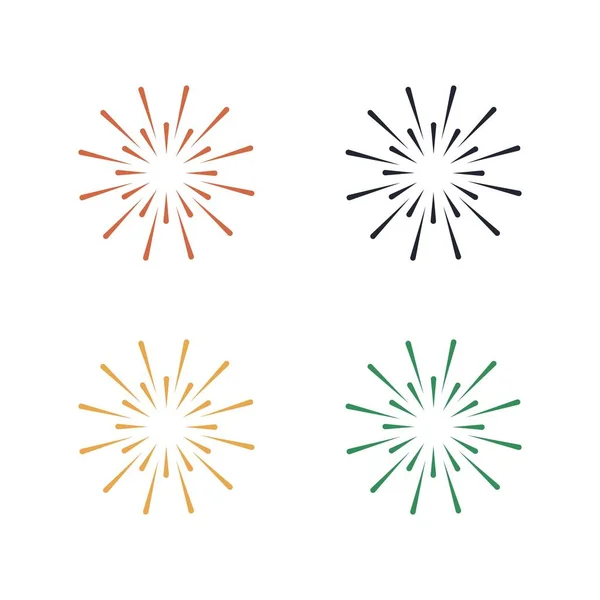 Fireworks vector template ontwerp illustratie — Stockvector