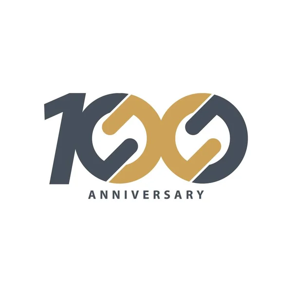 100 Anos Anniversary Vector Template Design Ilustração —  Vetores de Stock