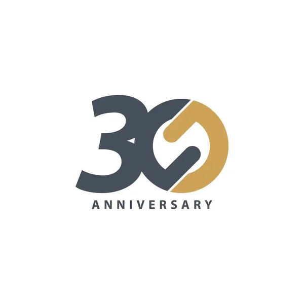 30周年矢量模板设计图解 — 图库矢量图片