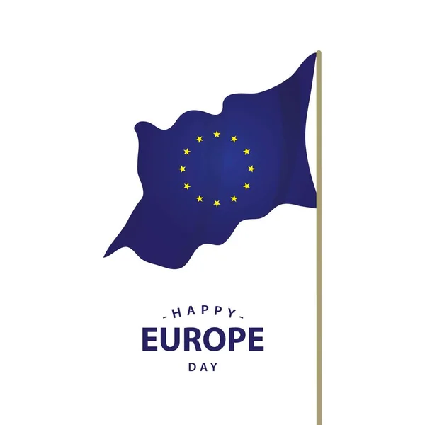 Illustration de conception de modèle vectoriel de Happy Europe Day — Image vectorielle