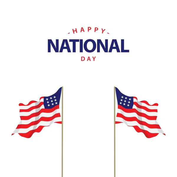 Щасливий Національний день США Векторний дизайн шаблон Ілюстрація — стоковий вектор