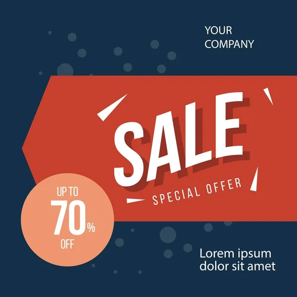 Sale Special Offer up to 70% off Vector Template Design Illustration — Stock Vector