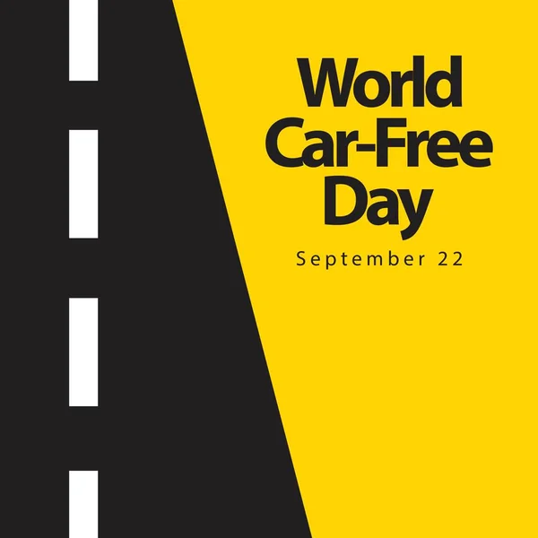World Car Free Day Logo Vector Template Design Illustration