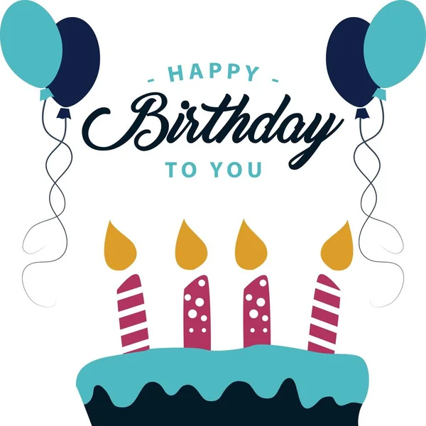 Boldog születésnapot-hoz ön vektor sablon design illusztráció — Stock Vector