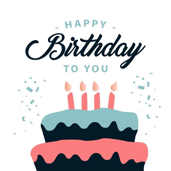 Happy Birthday to You Vector Template Design Illustration