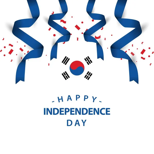 Happy Korea Repulic Independence Day Vector Template Design Illustration — Stock Vector