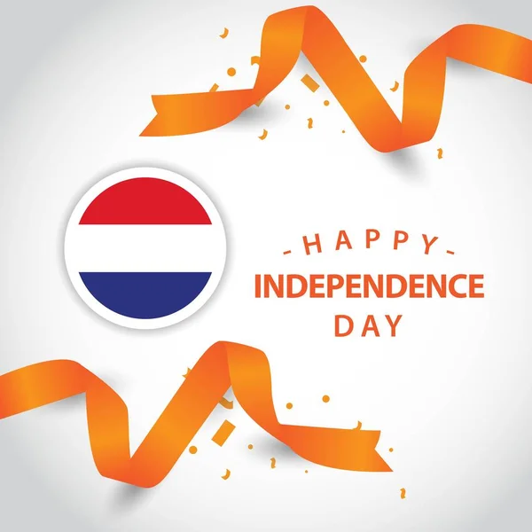 Šťastné Nizozemsko Den nezávislosti návrh šablony ilustrace obrázek — Stockový vektor
