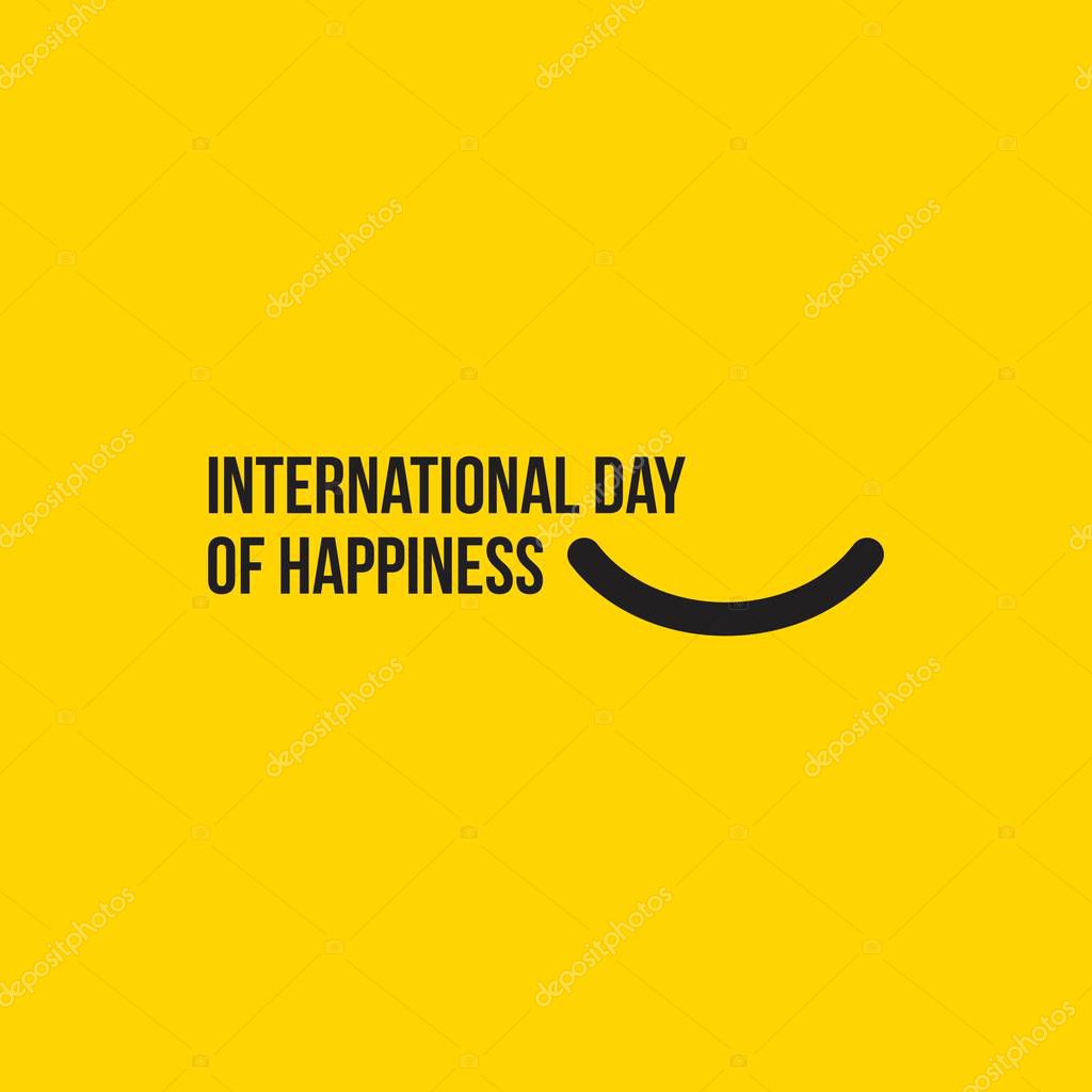 International Day of Happiness Vector Template Design Illustration