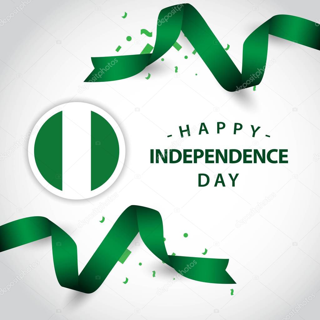 Happy Nigeria Independence Day Vector Template Design Illustration