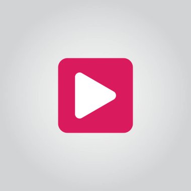 Düğme Oynatma Vektör Şablonu Tasarımı İllüstrasyon