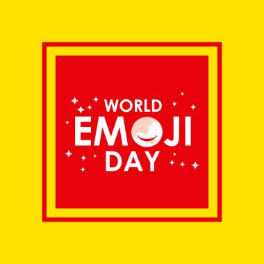 Dünya Emoji Günü Vektör Şablon Tasarımı İllüstrasyonu