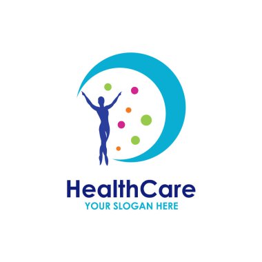 Sağlık Logosu Vektör Şablontasarım İllüstrasyon