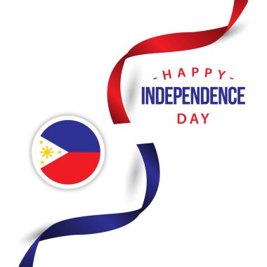 Mutlu Filipinler Bağımsız Gün Vektör Şablontasarım İllüstrasyon