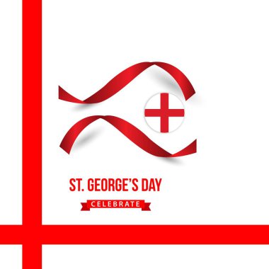 St George's Day Kutlamak Vektör Şablontasarım İllüstrasyon