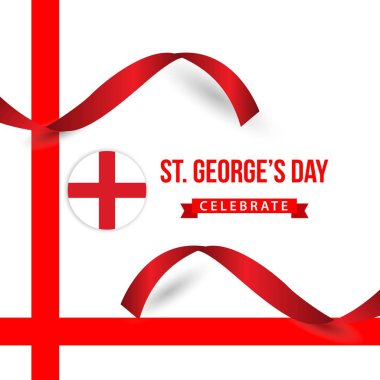 St George's Day Kutlamak Vektör Şablontasarım İllüstrasyon