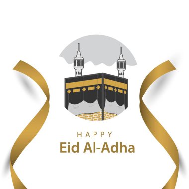 Happy Eid Al Adha Vektör Şablontasarım İllüstrasyon