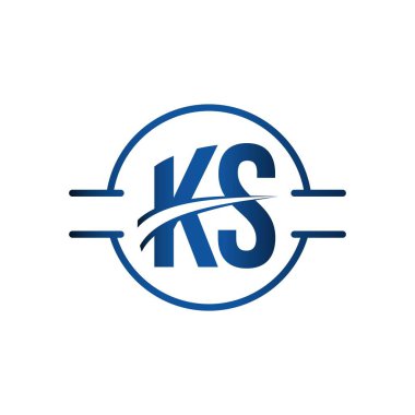 Ks Logo Vektör Şablonu Tasarım İllüstrasyon
