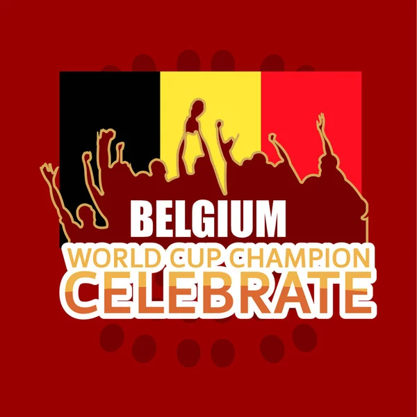 La championne de la Coupe du monde de Belgique célèbre l'illustration vectorielle du design — Image vectorielle