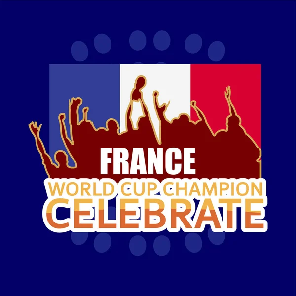 Frankreich Weltmeister feiern Vektorschablone Design Illustration — Stockvektor