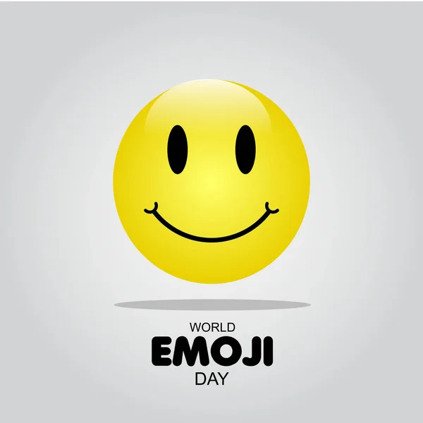 Día Mundial de Emoji Vector Plantilla Diseño Ilustración — Archivo Imágenes Vectoriales