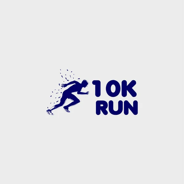 10K Run Vector Template Design Illustration — Stock Vector