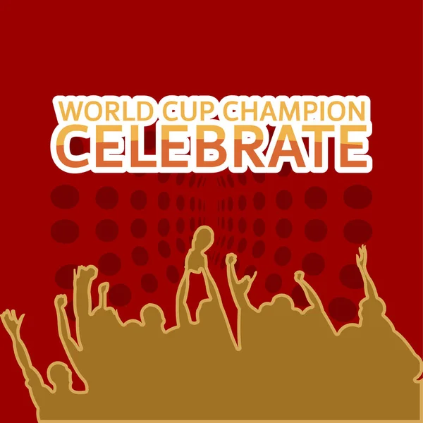 ワールドカップチャンピオン祝うベクトルテンプレートデザインイラスト — ストックベクタ