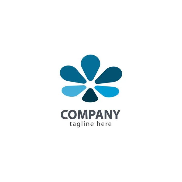Λουλούδι εταιρεία λογότυπο διανυσματικό πρότυπο Design απεικόνιση — Διανυσματικό Αρχείο