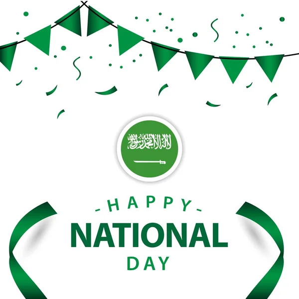 Happy Саудівська Аравія Національний день векторний малюнок шаблону дизайну — стоковий вектор