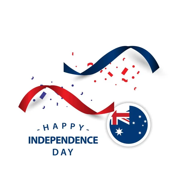 Boldog Ausztrália független nap vektoros sablon design illusztráció — Stock Vector