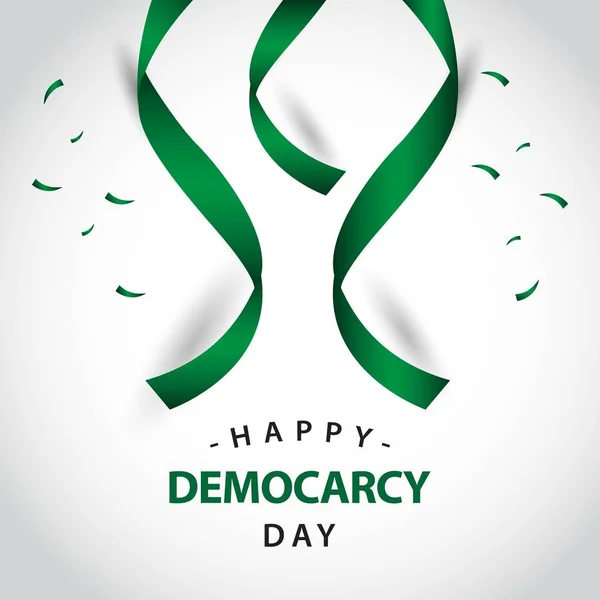 ハッピー民主主義の日ベクトルテンプレートデザインイラスト — ストックベクタ