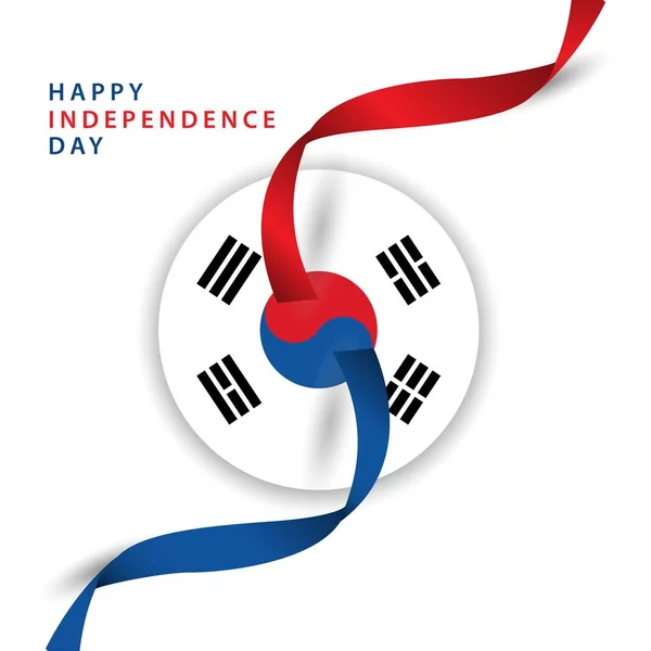 С Днем независимости Республики Корея! — стоковый вектор