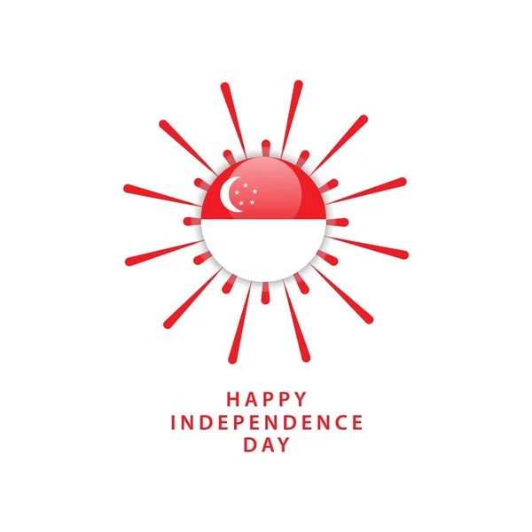 С Днем независимости Сингапура! — стоковый вектор