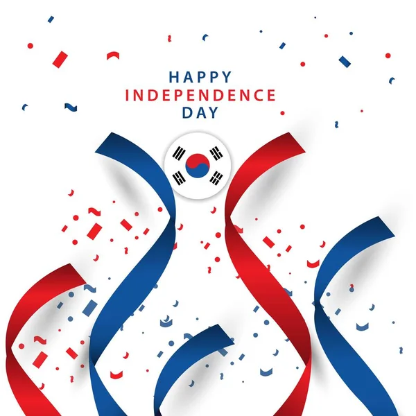 Feliz Coreia República Independente Dia Vector Modelo Design Ilustração — Vetor de Stock