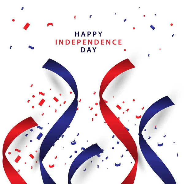 Happy Independence Day Vector Template Design Illustration — Stock Vector