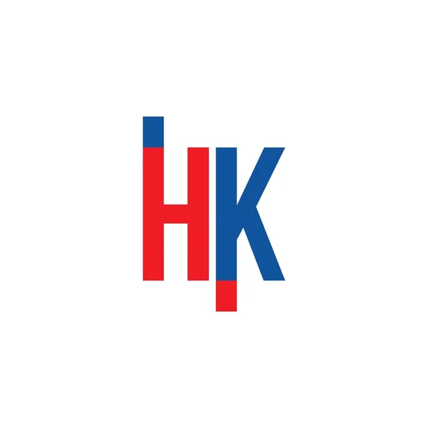 Illustrazione di progettazione del modello vettoriale logo HK — Vettoriale Stock