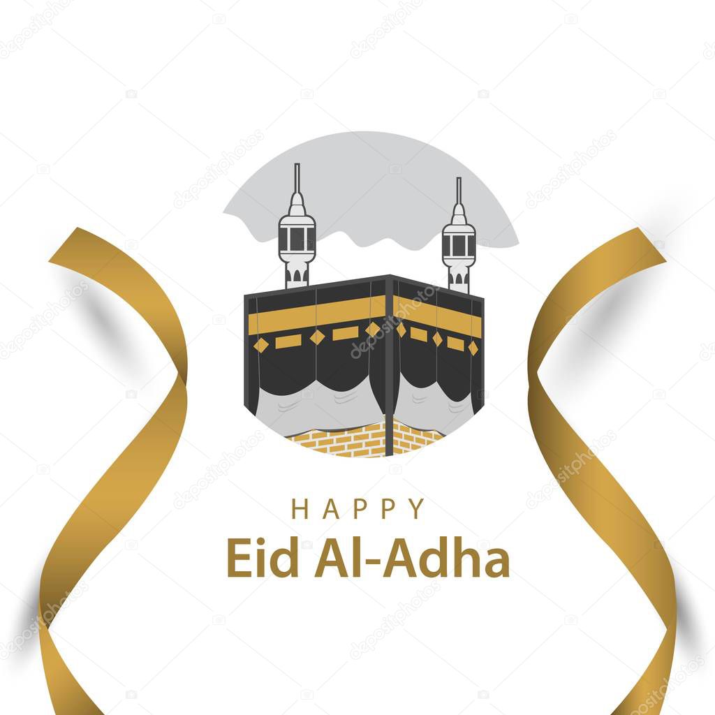 Happy Eid Al Adha Vector Template Design Illustration