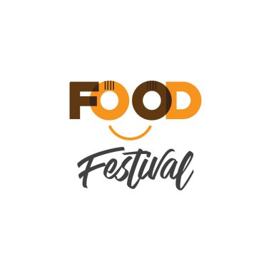 Gıda Festivali Logo Vektör Şablon tasarım İllüstrasyon