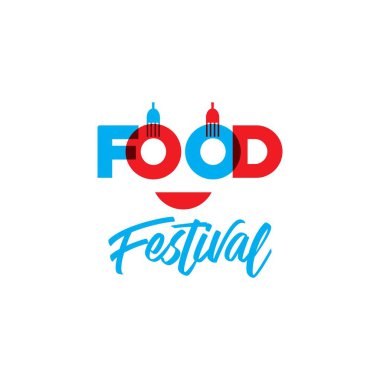 Gıda Festivali Logo Vektör Şablon tasarım İllüstrasyon