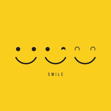 Smile vektör şablon tasarım Illustration