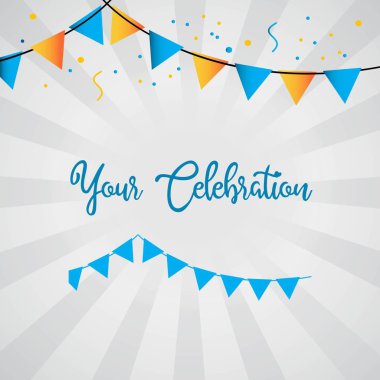 Kutlama Vektörü Şablon Tasarımı Çiziminiz