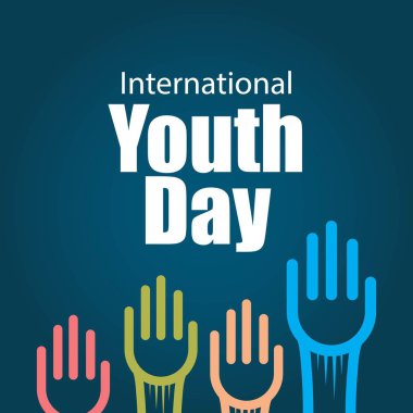 Uluslararası Gençlik Günü Vektör Şablontasarım İllüstrasyon