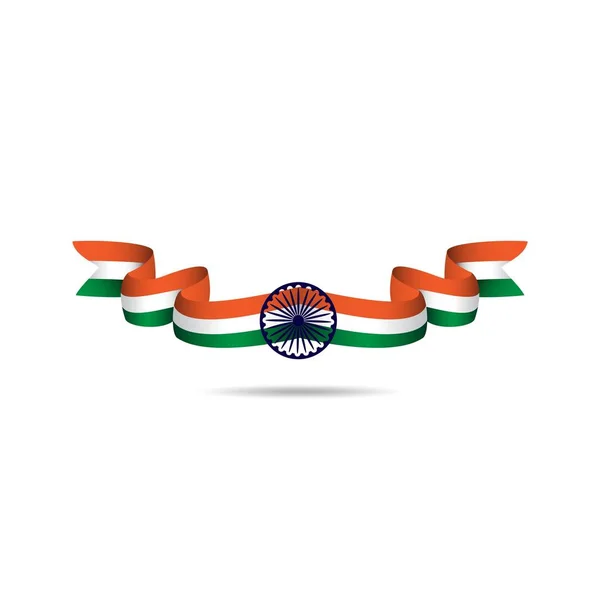 Indien Band Flagge Vektor Vorlage Design Illustration — Stockvektor