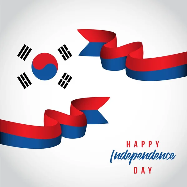 С Днем независимости Республики Корея! — стоковый вектор