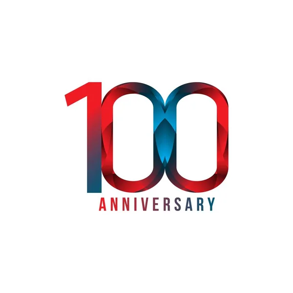 100 Aniversario Vector Plantilla Diseño Ilustración — Vector de stock